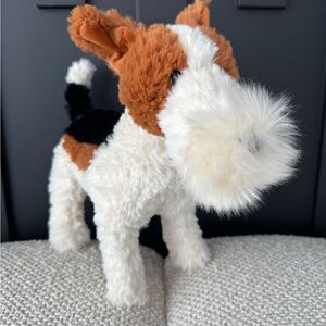 Jellycat fox terrier - White, Brown, Black